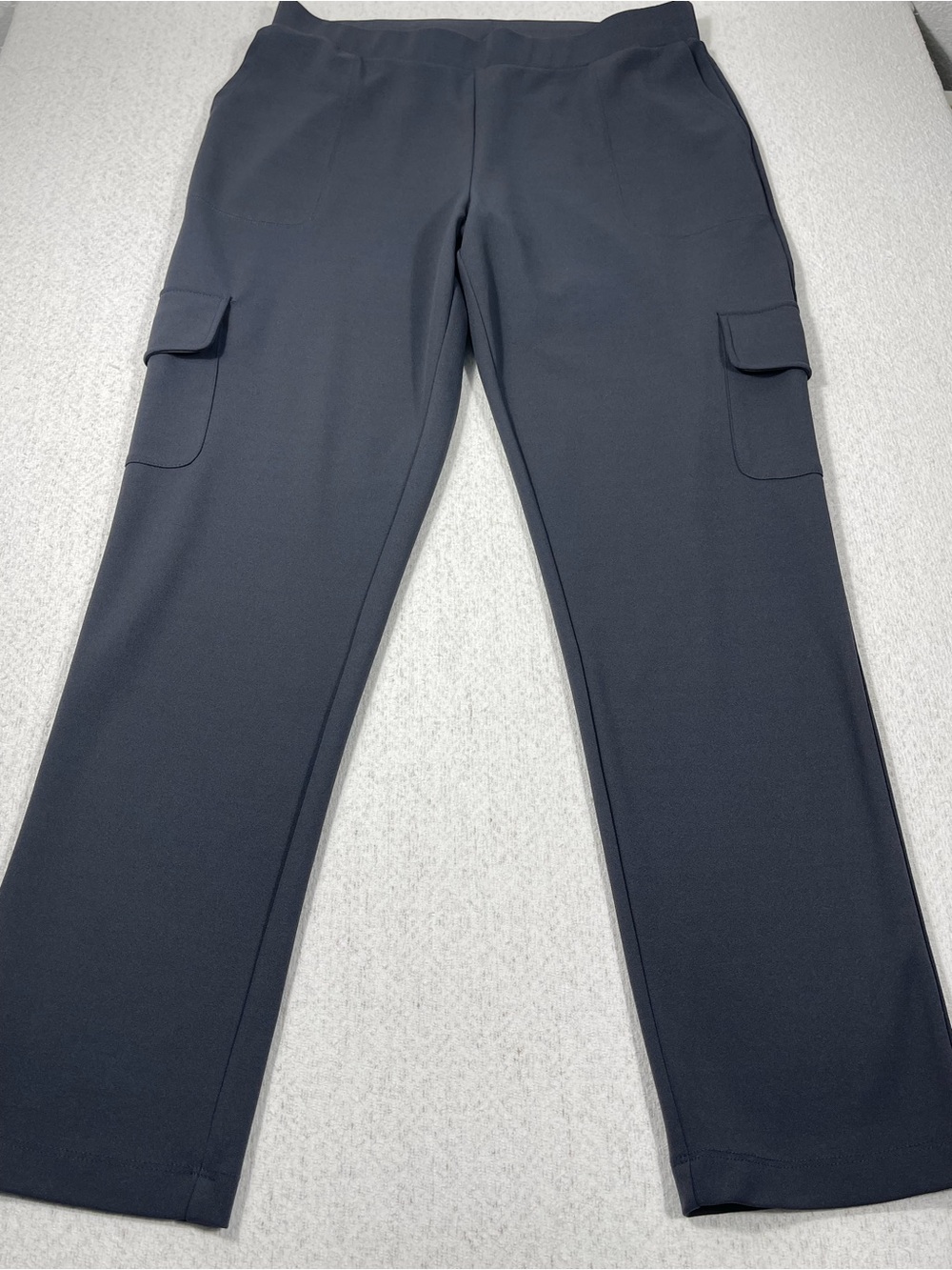 Lisa Rinna Collection Cargo Pants Women’s Med.Gray Straight Leg Pull-On.SKU#0406